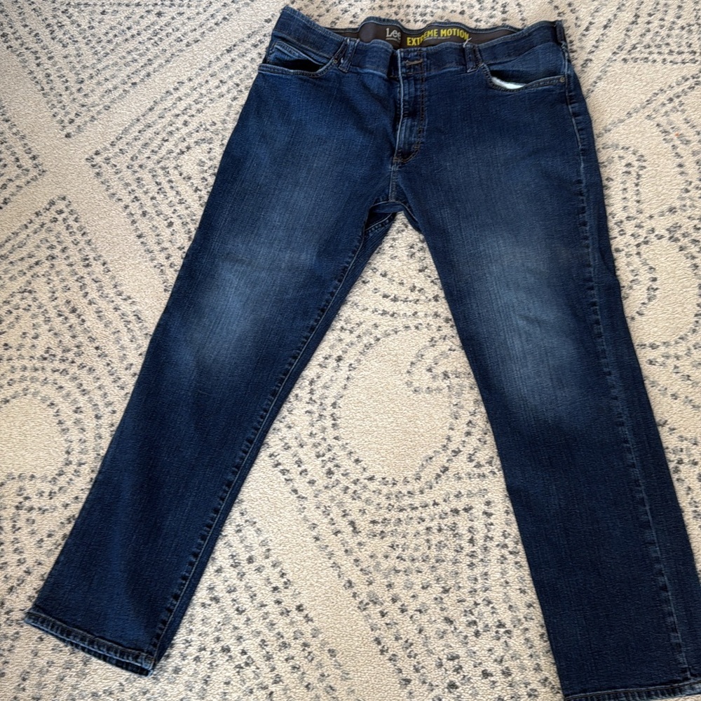 Lee Men's Dark Blue Straight Jeans